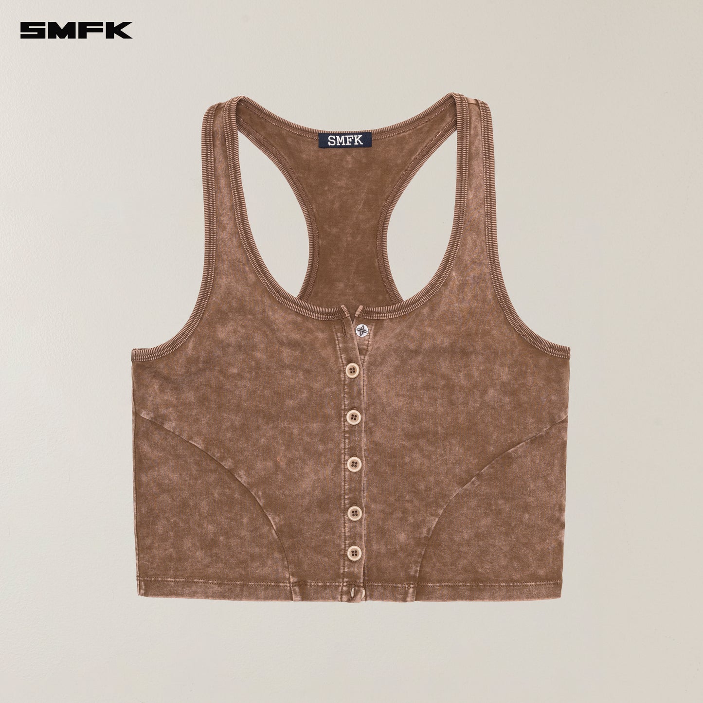 VINTAGE HURRICANE Fade Gym Vest Wild Horse Brown