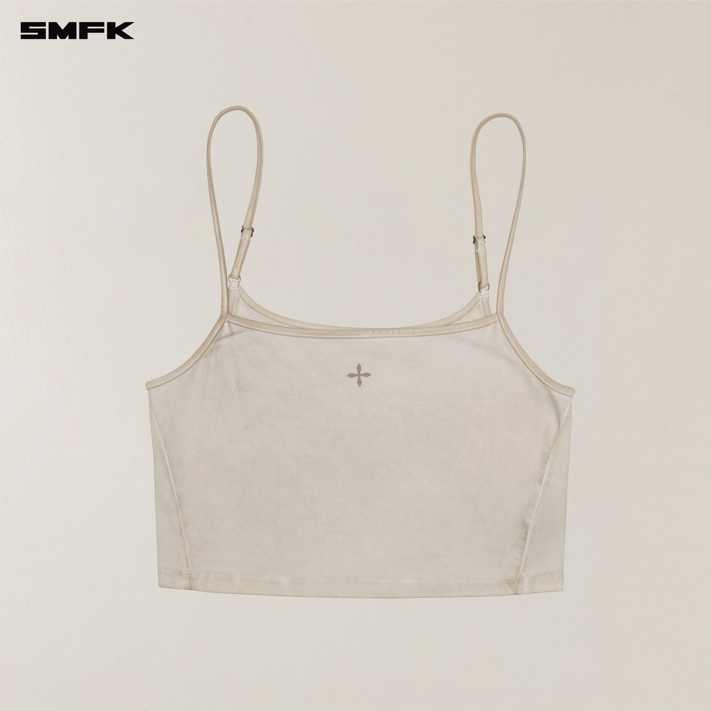VINTAGE STORM Fade Dye Short Camisole Fading White
