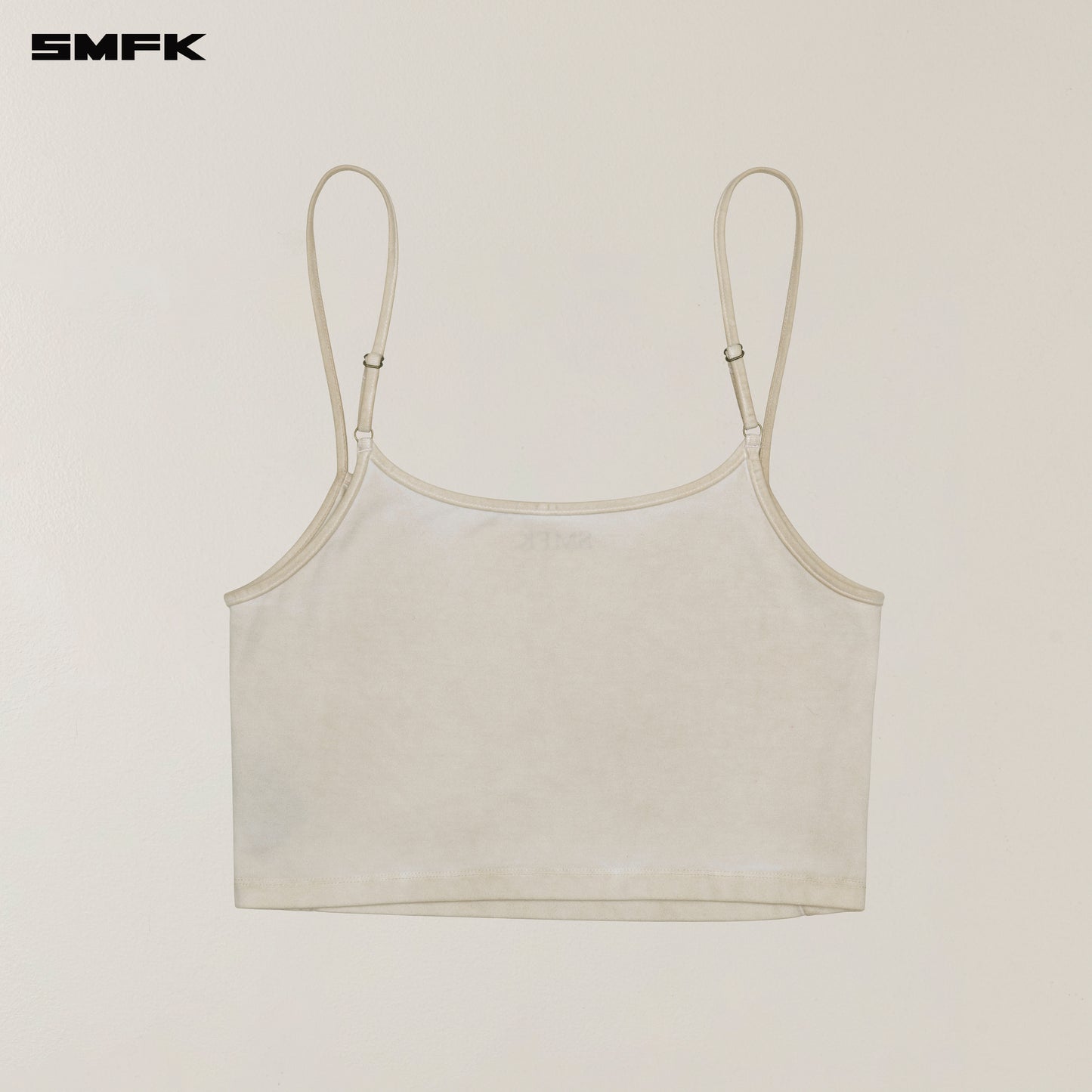 VINTAGE STORM Fade Dye Short Camisole Fading White