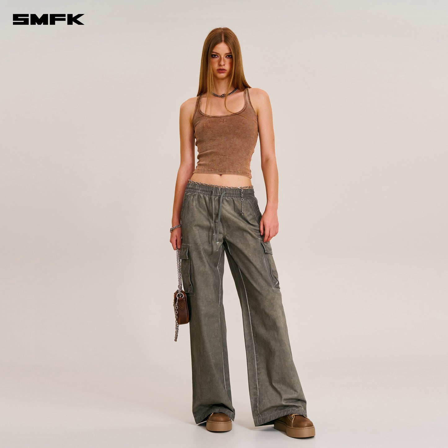 VINTAGE STORM FADE RIDER TANK/FADE DYE Vanish Brown