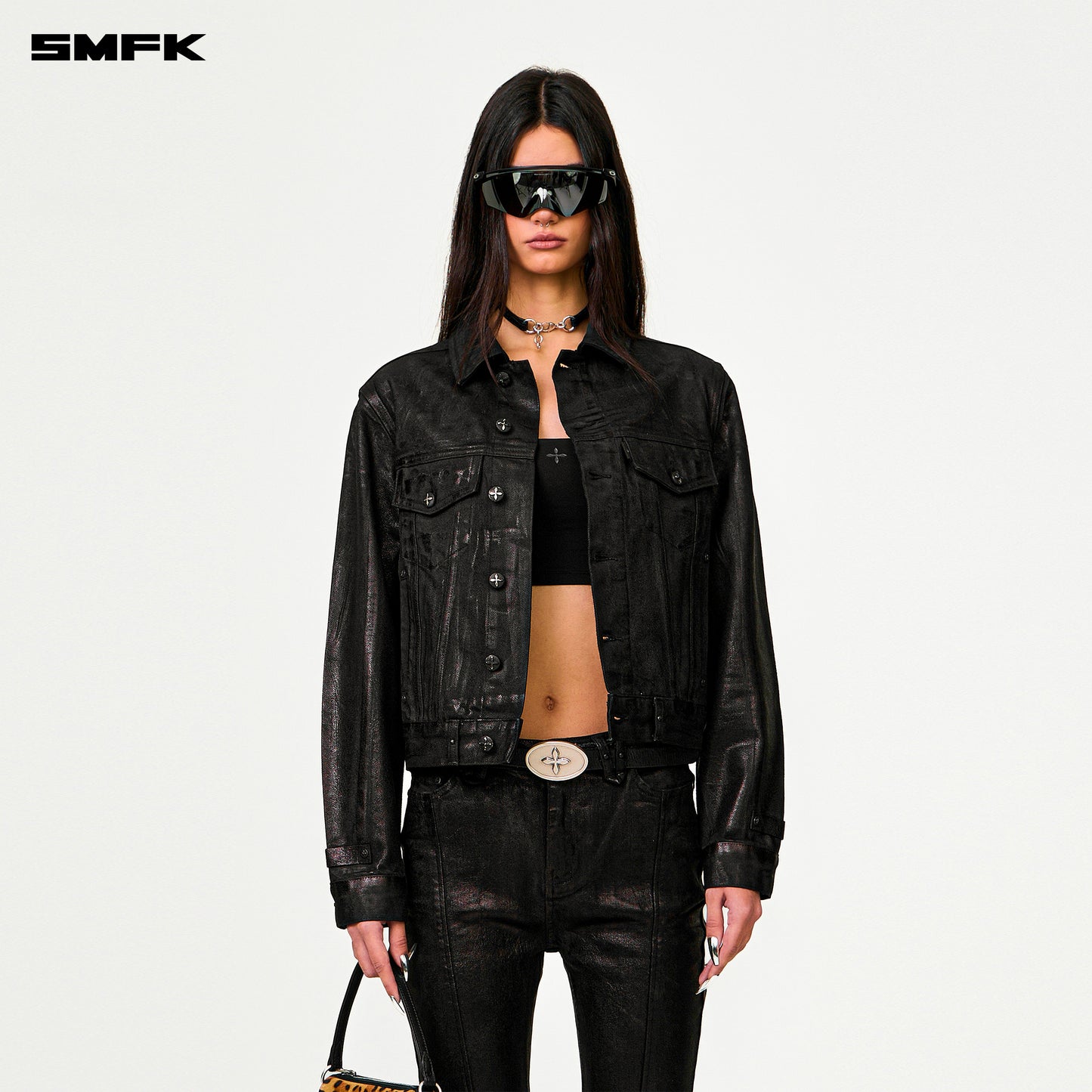 COMPASS WILD Lightning Denim Jacket Lightning Black