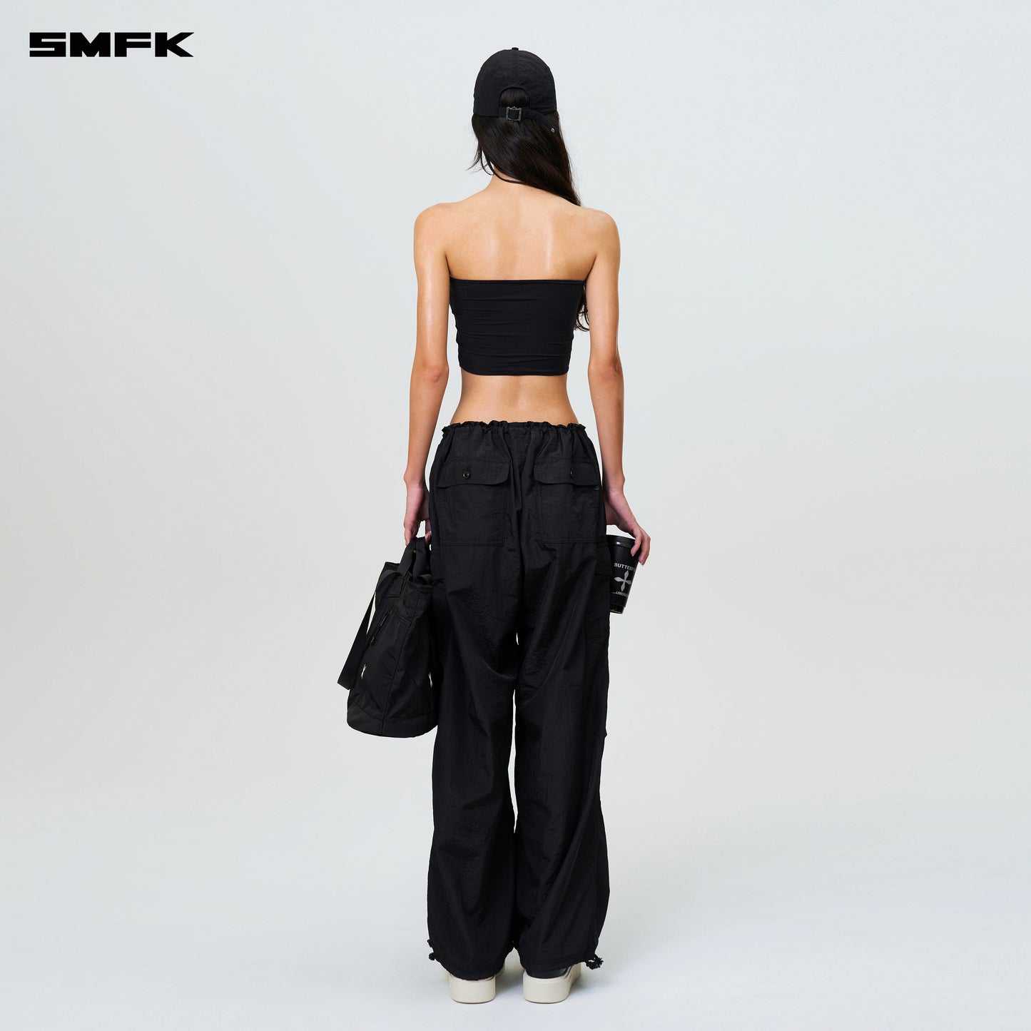 FUTURE STORM Hunting Wide-Leg Parachute Pants Lightning Black