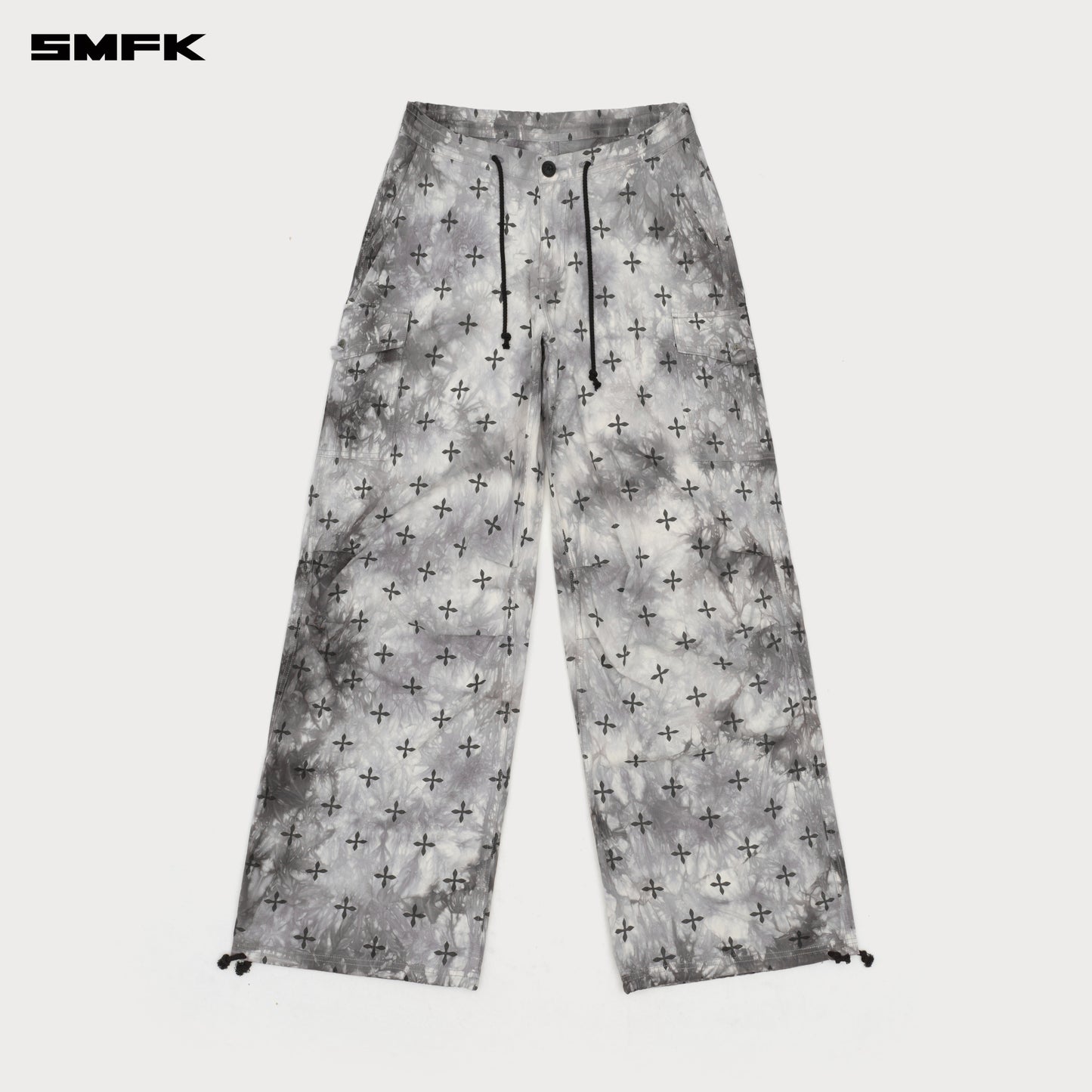 COMPASS Ink Garden Hand-dyed Hunting Parachute Pants Monochrome Tie-Dye