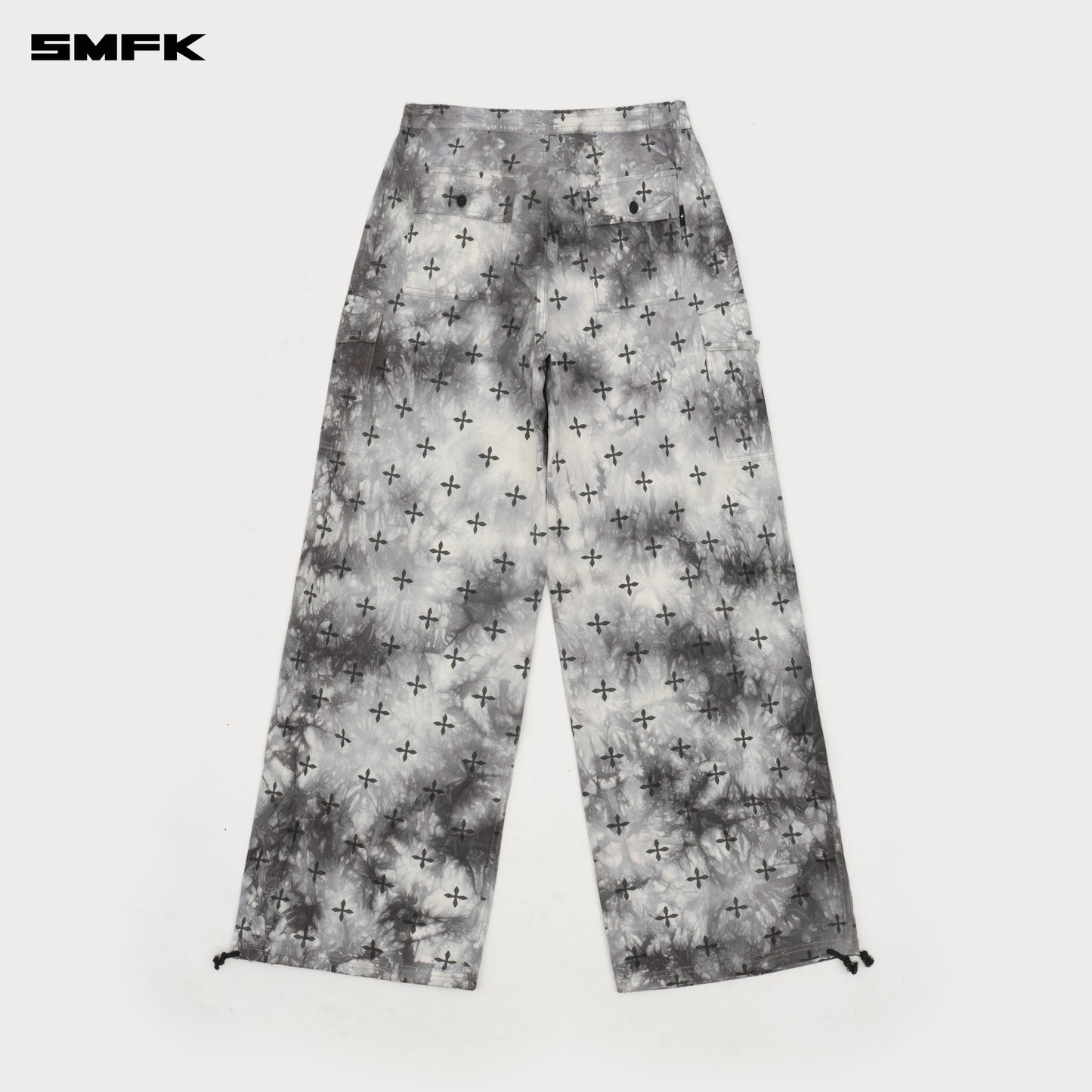 COMPASS Ink Garden Hand-dyed Hunting Parachute Pants Monochrome Tie-Dye