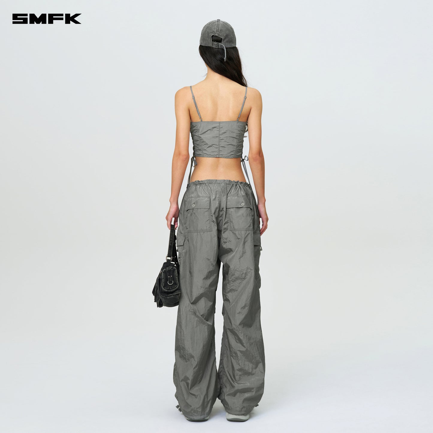 FUTURE STORM Hunting Wide-Leg Parachute Pants Concrete Gray
