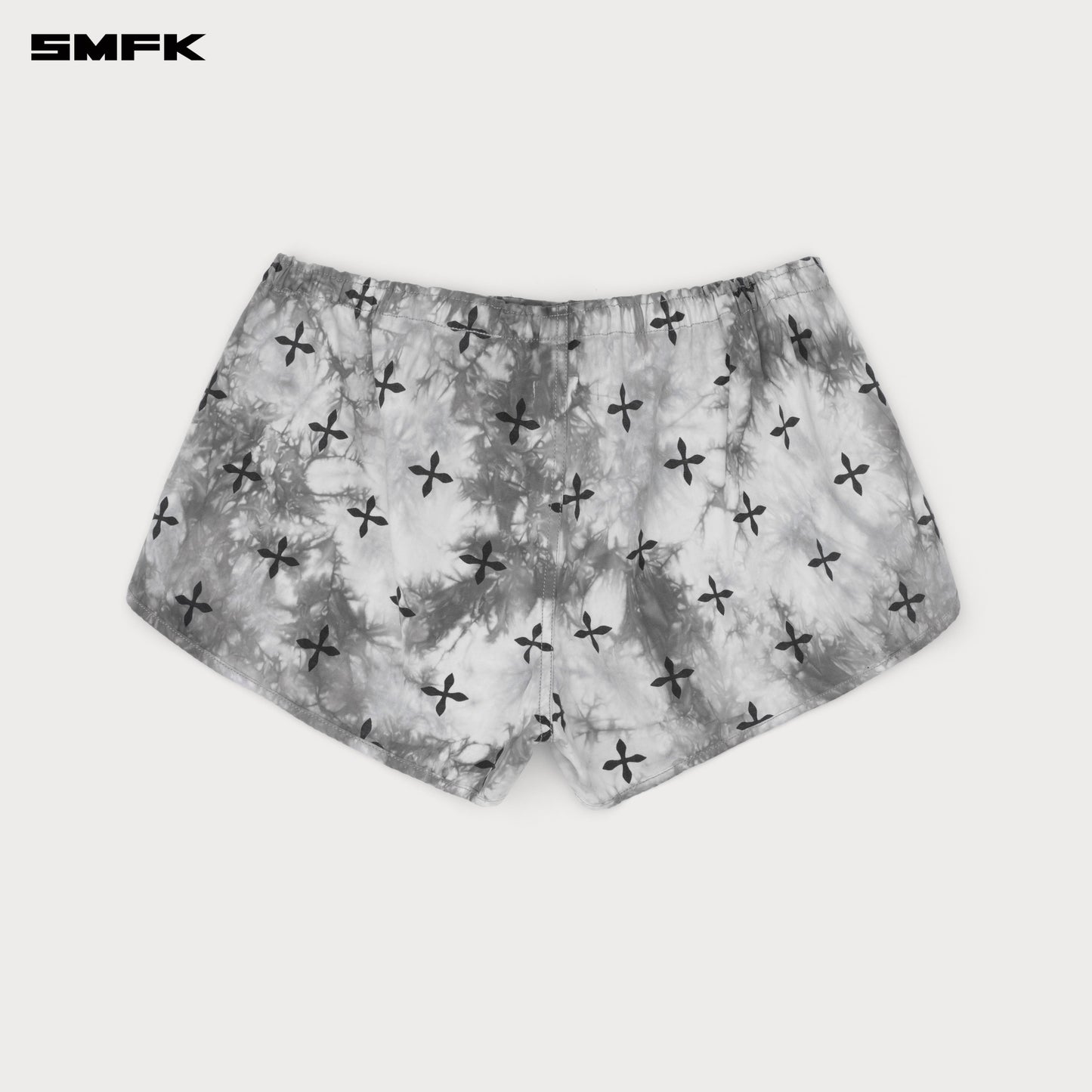 COMPASS Ink Garden Hand-dyed Parachute Shorts Monochrome Ink Garden