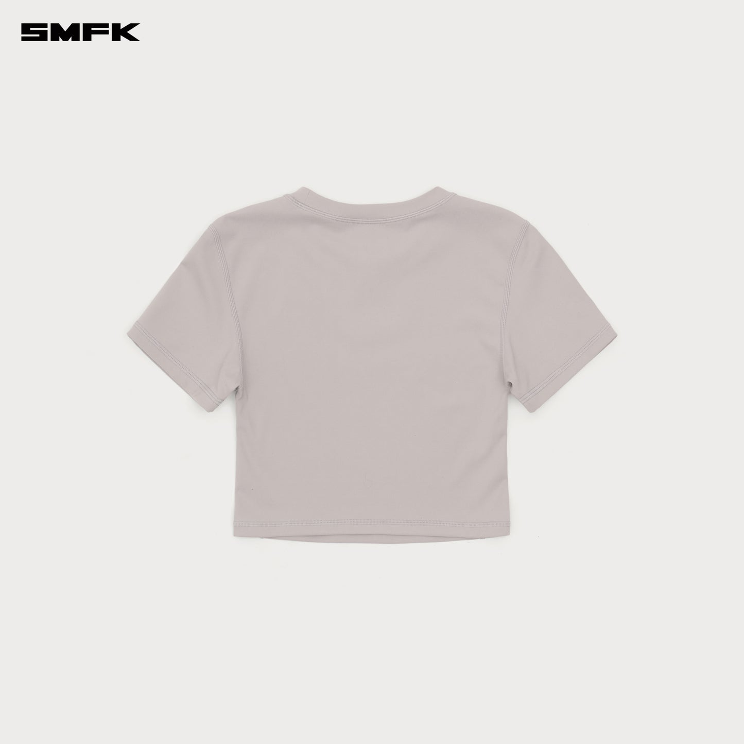 COMPASS WAVE Body-shaping Skin Crop Tee Ash Gray