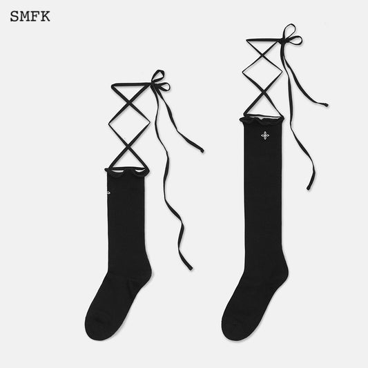 MERMAID Sports High&Low Calf Socks Midnight Black