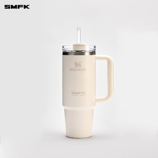 STANLEY Stainless Steel Straw Tumbler (SMFK Beverly Hills Boutique Limited Edition) Cream White