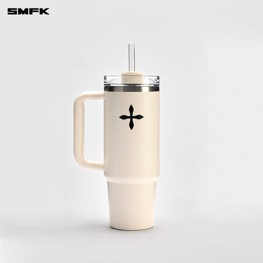 STANLEY Stainless Steel Straw Tumbler (SMFK Beverly Hills Boutique Limited Edition) Cream White