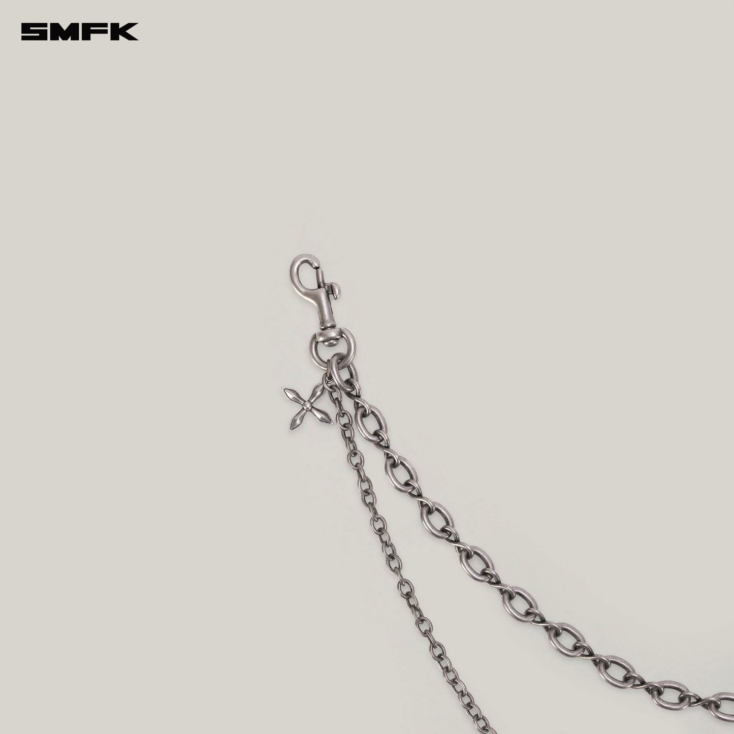 INFINITY LOOP Gemini Metal Pants Key Chain Antique Silver