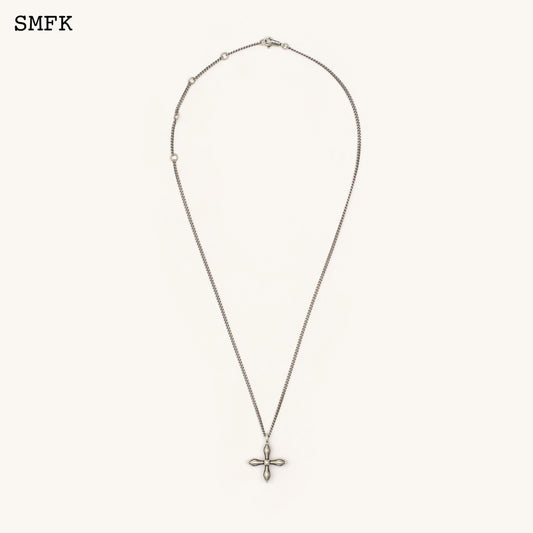 COMPASS CROSS Classic Necklace Antique Silver