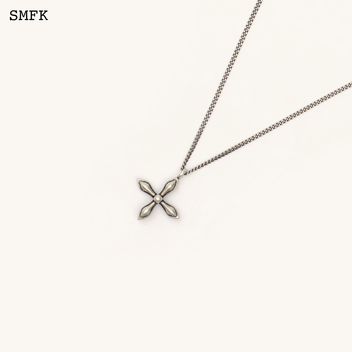 COMPASS CROSS Classic Necklace Antique Silver