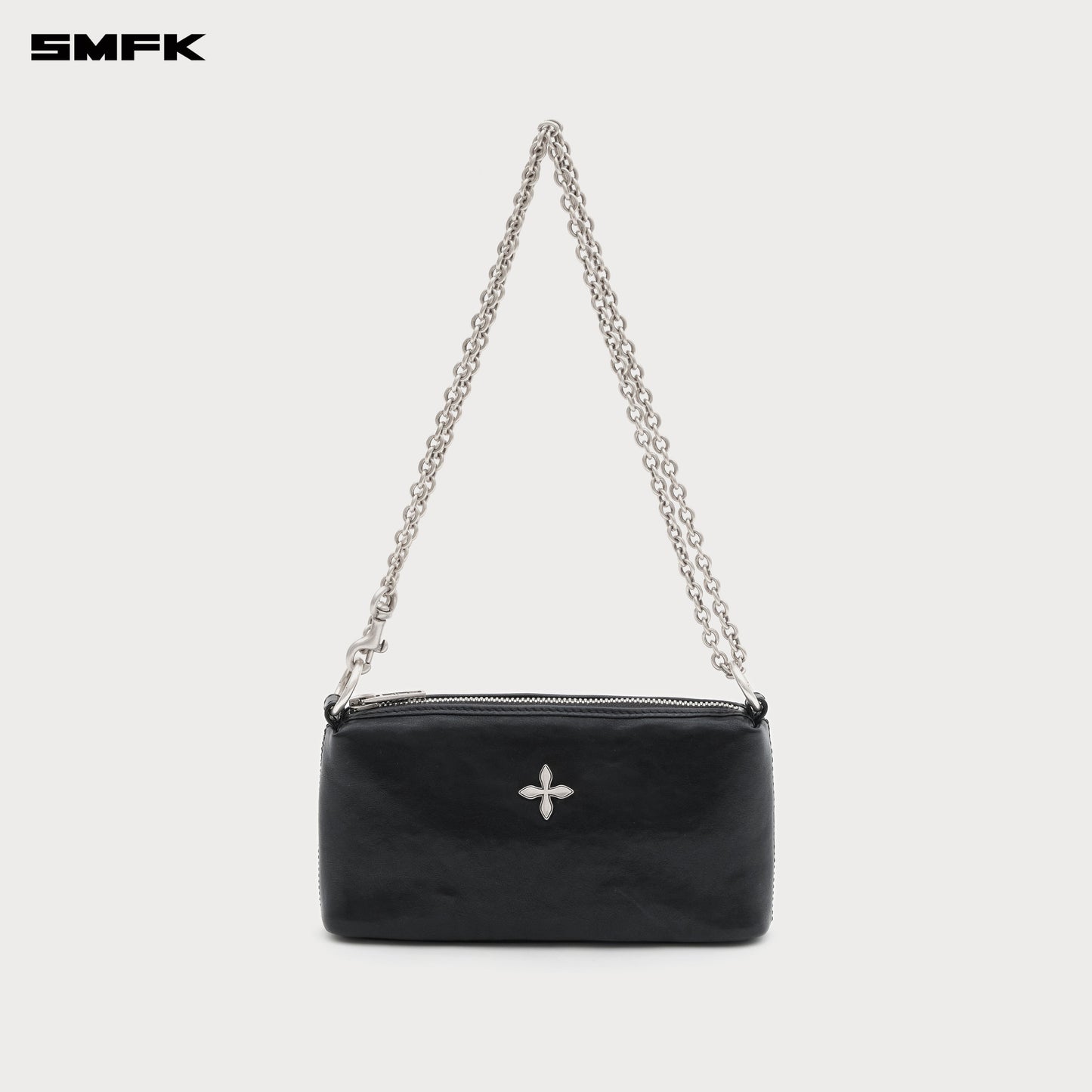 COMPASS BADGE Folding Chain Bag Black (Small) Wilderness Black