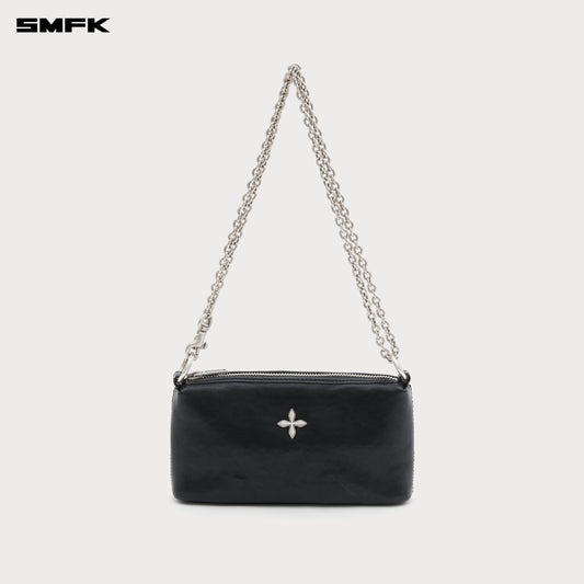 COMPASS BADGE Folding Chain Bag Black (Small) Wilderness Black