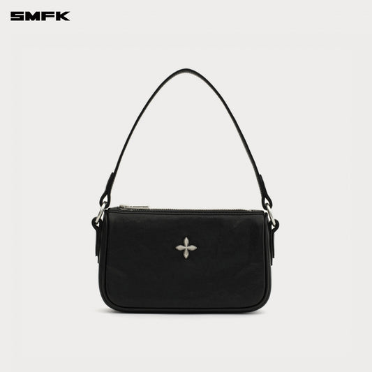 COMPASS BADGE Leather Bag (Small) Wilderness Black