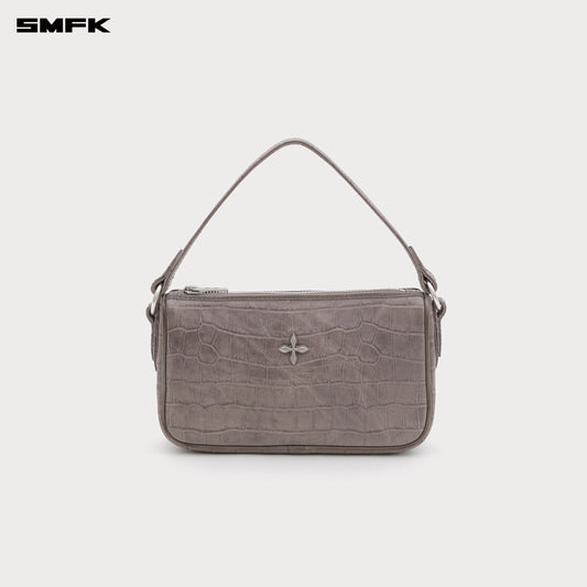 COMPASS BADGE HOLDER Leather Bag (Small) Ash Crocodile