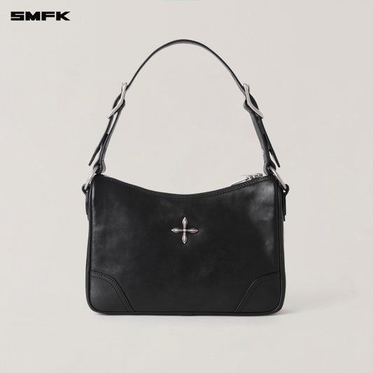 RAGE ORIGIN LEATHER SHOULDER BAG/MEDIUM Wilderness Black