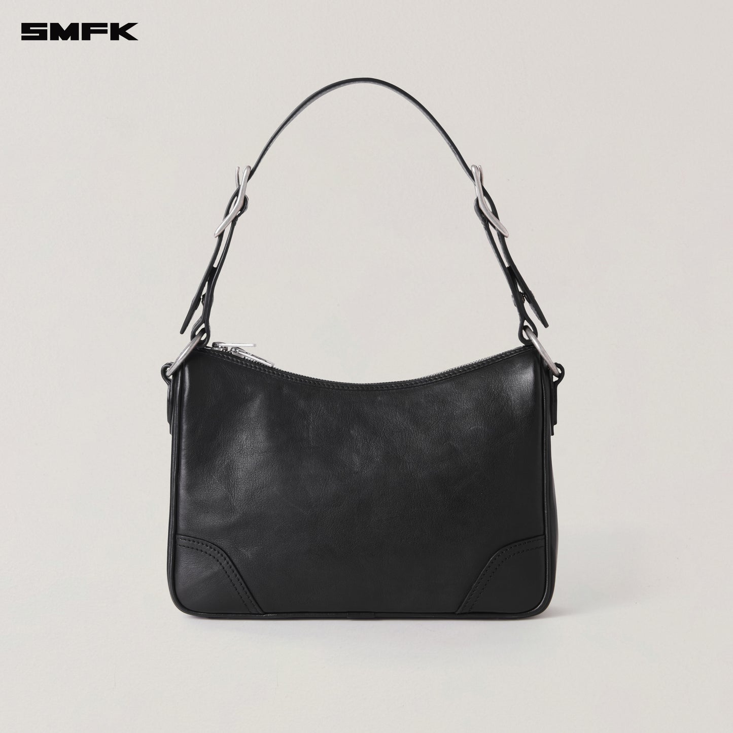 RAGE ORIGIN LEATHER SHOULDER BAG/MEDIUM Wilderness Black