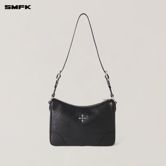 RAGE ORIGIN LEATHER SHOULDER BAG/LARGE Wilderness Black