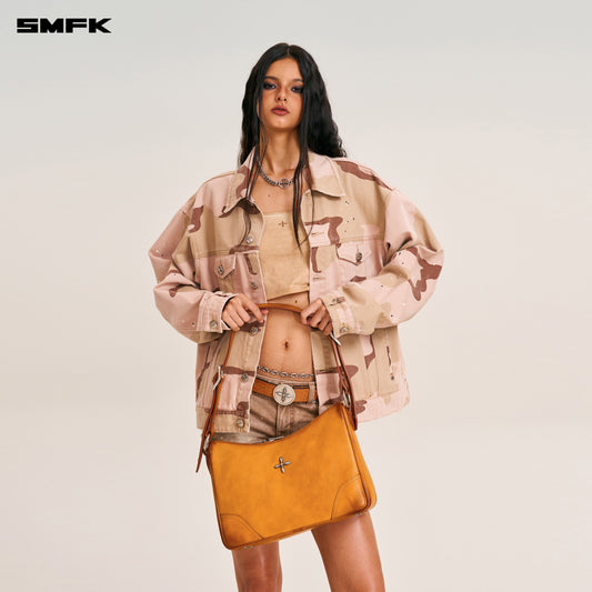 RAGE ORIGIN LEATHER SHOULDER BAG/LARGE Grassland Brown Patina