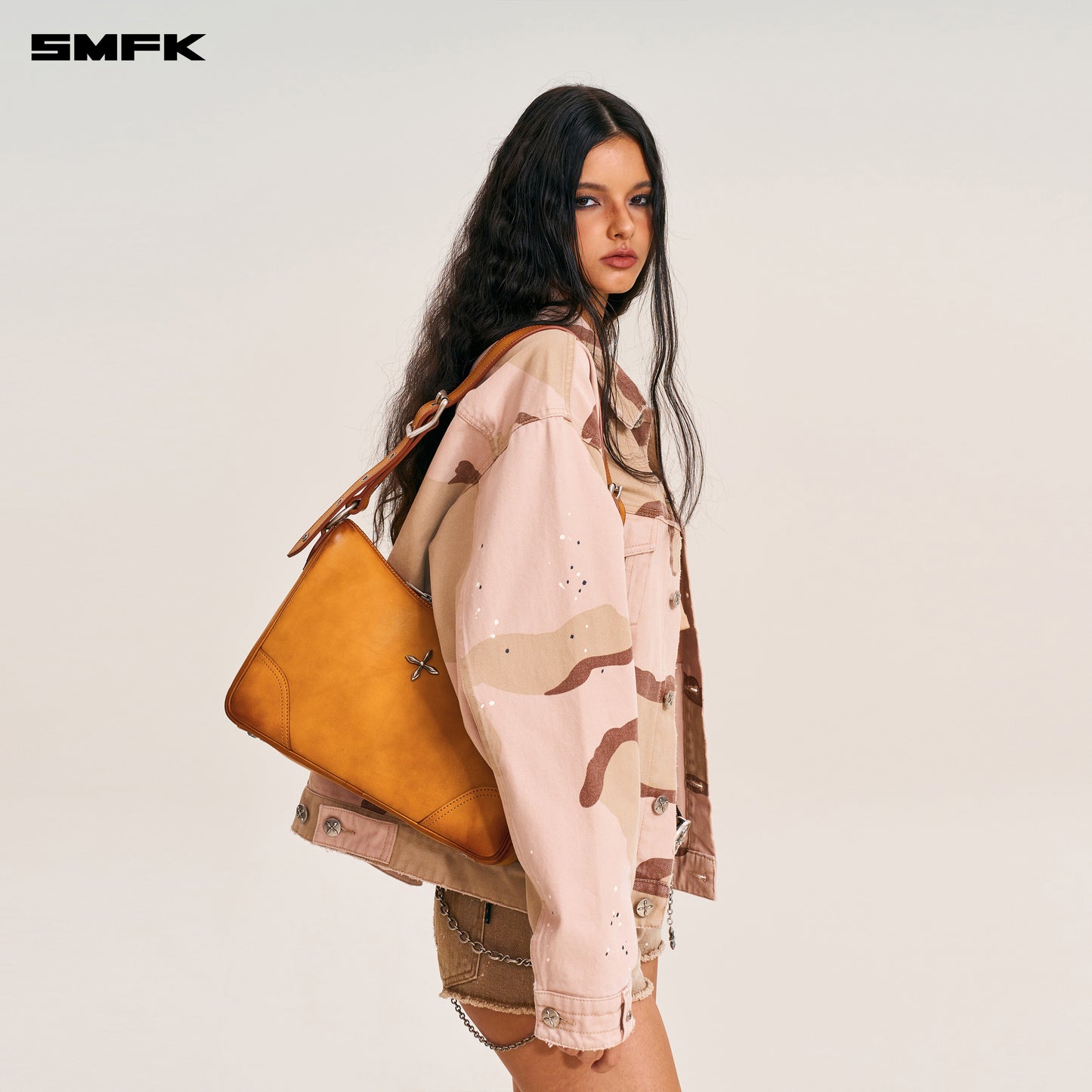 RAGE ORIGIN LEATHER SHOULDER BAG/LARGE Grassland Brown Patina