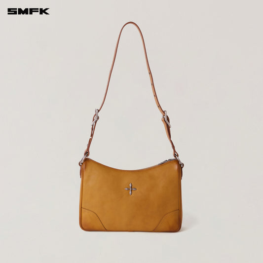 RAGE ORIGIN LEATHER SHOULDER BAG/LARGE Grassland Brown Patina