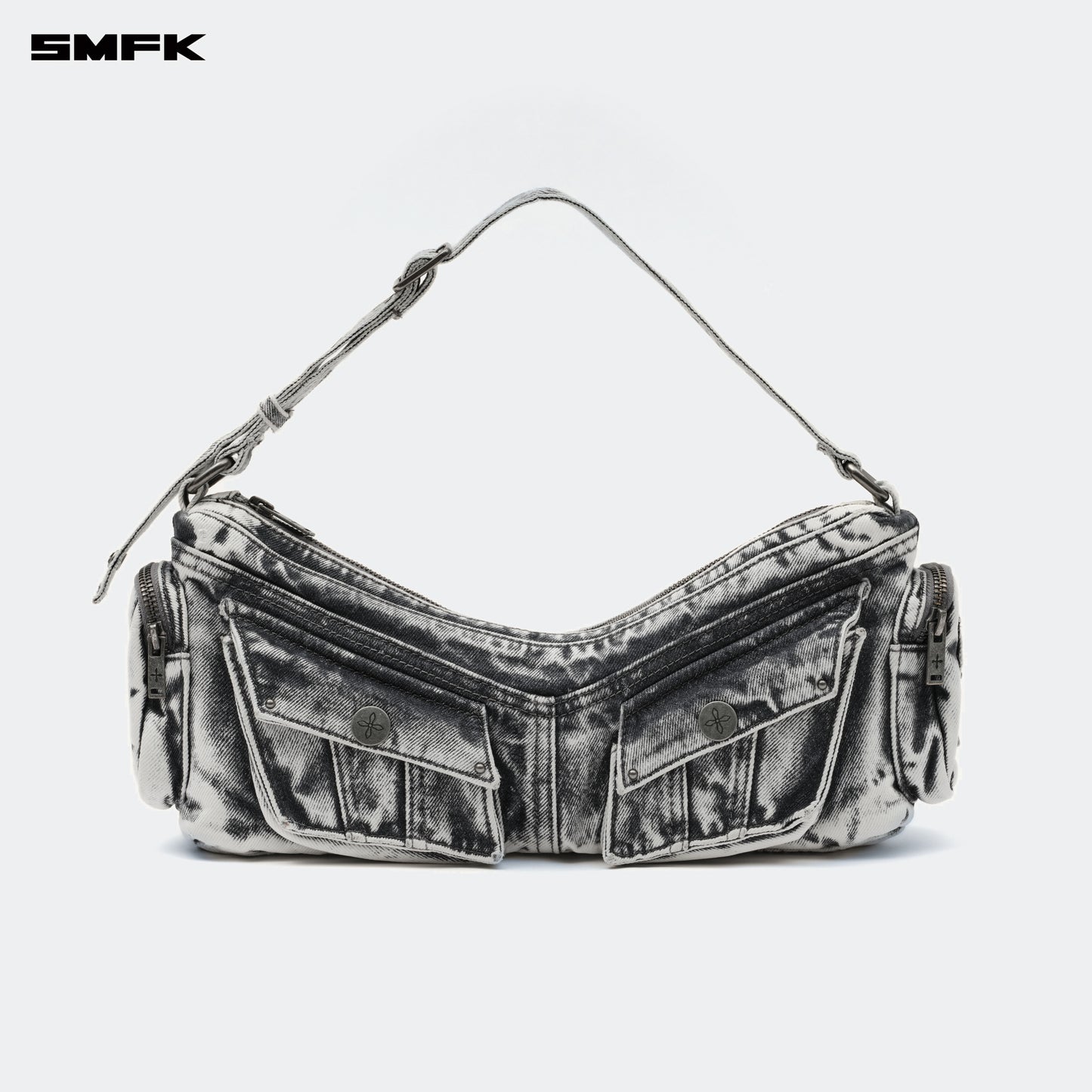 Compass Hips Denim Shorts Bag Stormy Gray