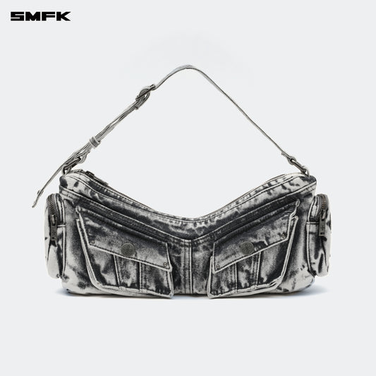 Compass Hips Denim Shorts Bag Stormy Gray