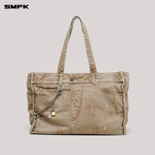 RAGE WILD Brick Denim Tote/Large Wild Cowboy Brown