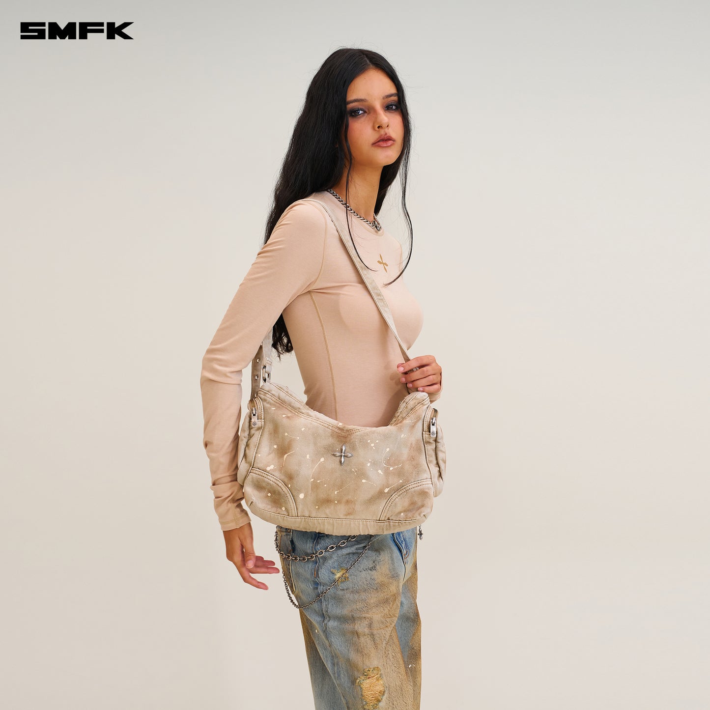 RAGE WILD ORIGIN Handcraft Denim Troops bag Wild Brown