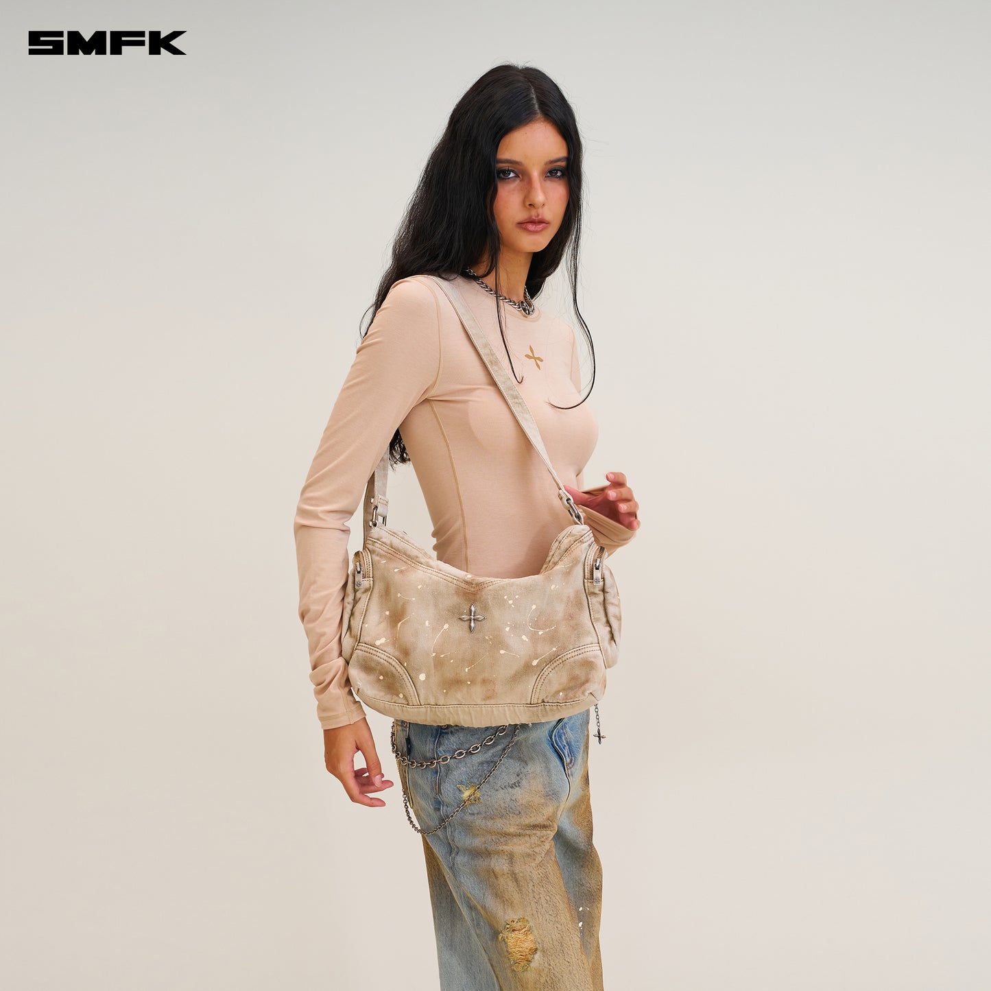 RAGE WILD ORIGIN Handcraft Denim Troops bag Wild Brown