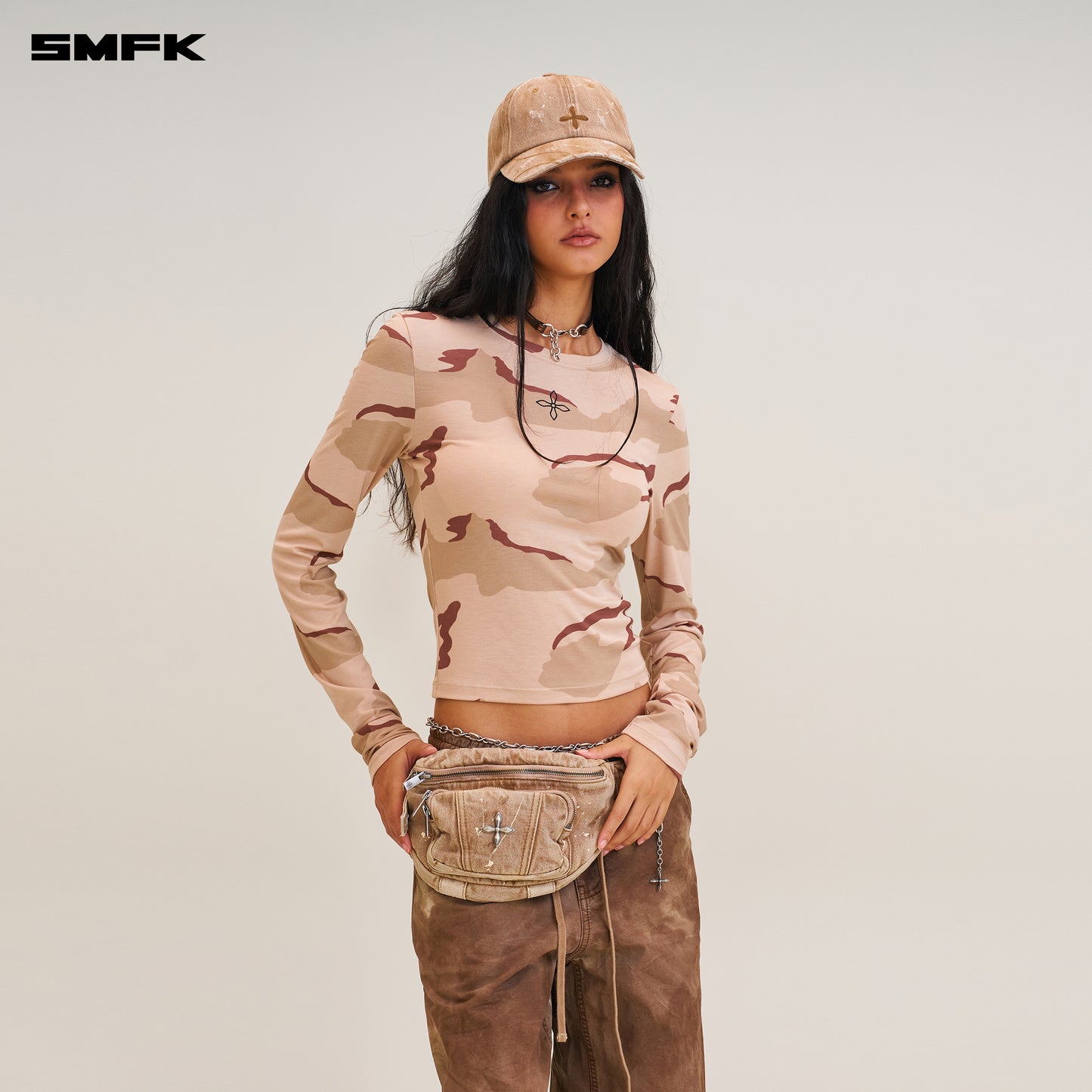 RAGE WILD RUSH Handcraft Denim Bumbag Wild Cowboy Brown
