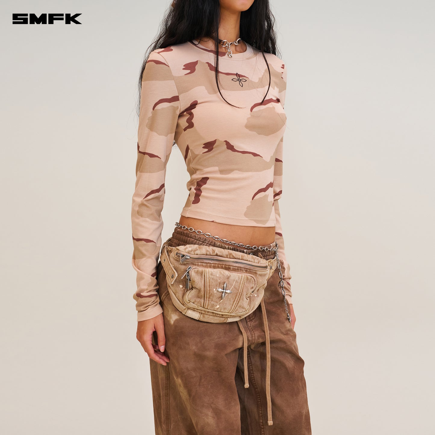 RAGE WILD RUSH Handcraft Denim Bumbag Wild Cowboy Brown