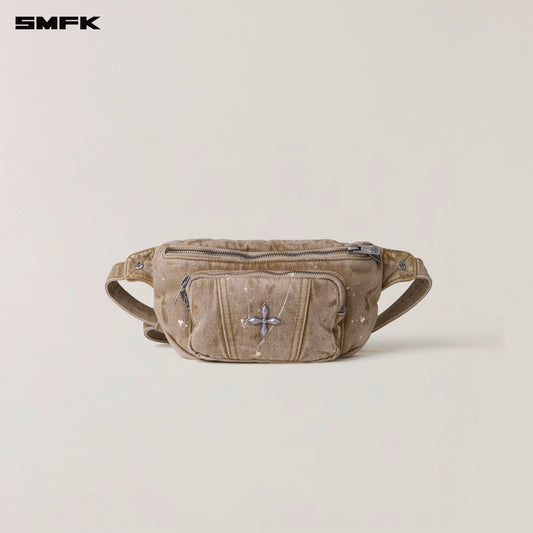 RAGE WILD RUSH Handcraft Denim Bumbag Wild Cowboy Brown