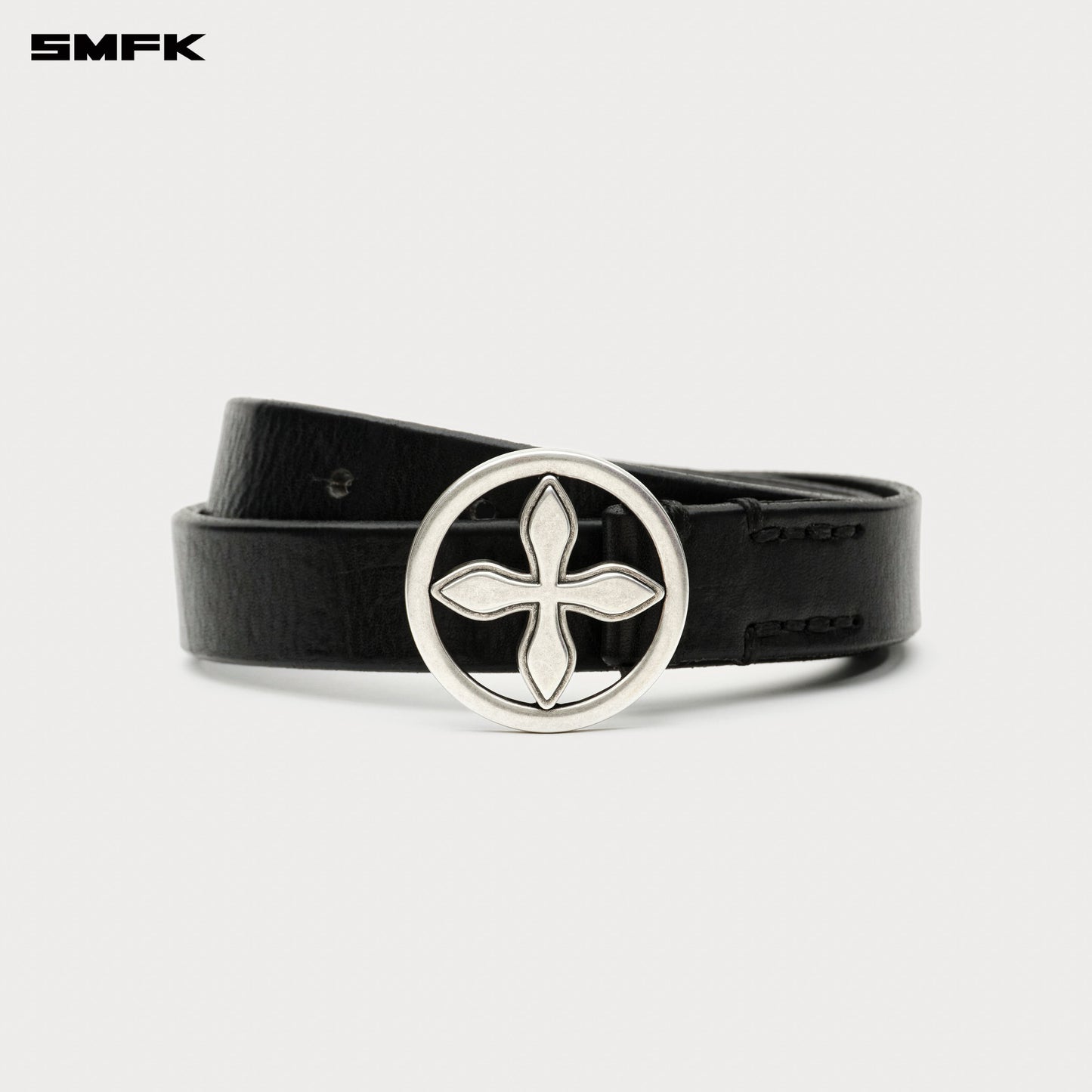 COMPASS Badge Classic Belt Ebony Silver