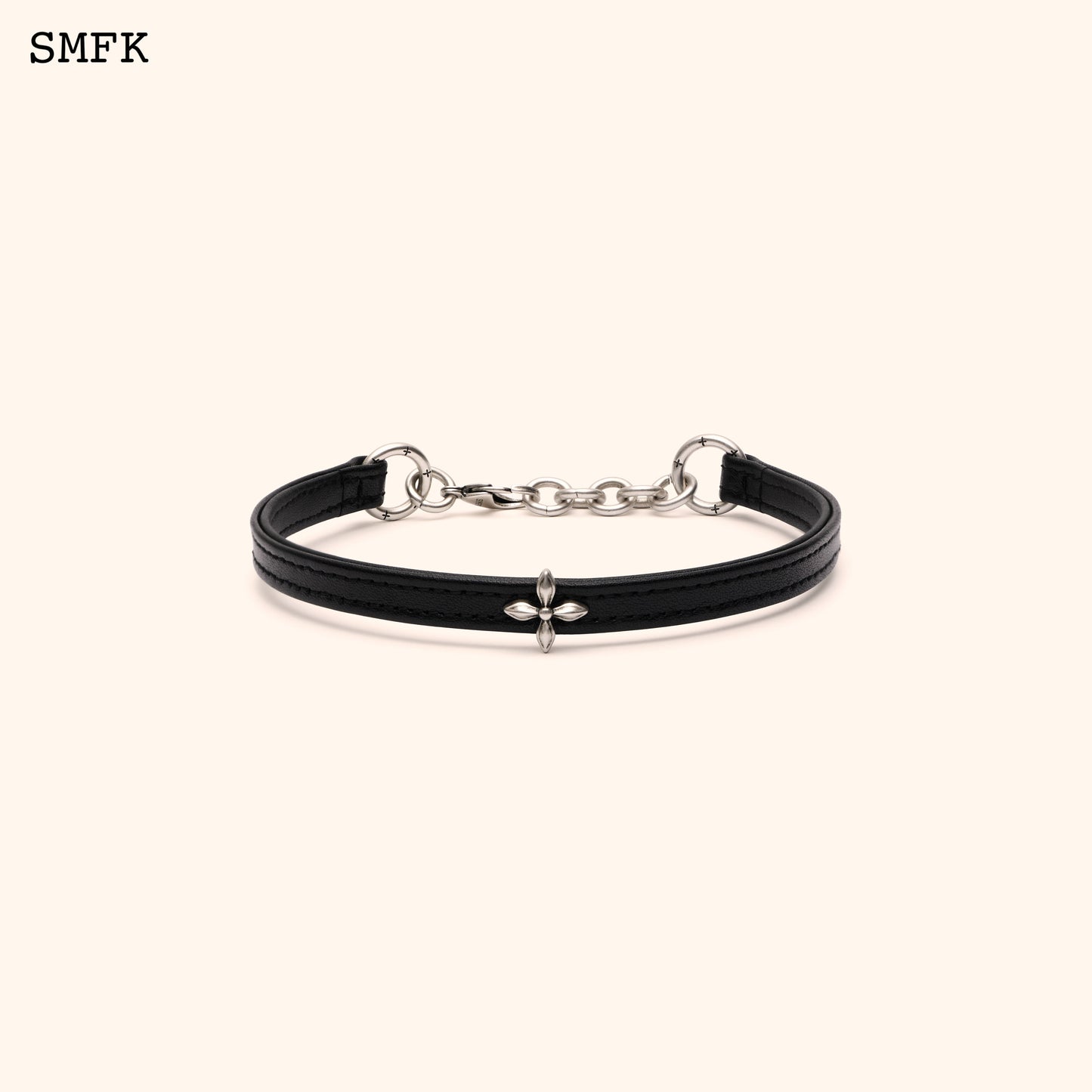 COMPASS Leather Choker Wilderness Black