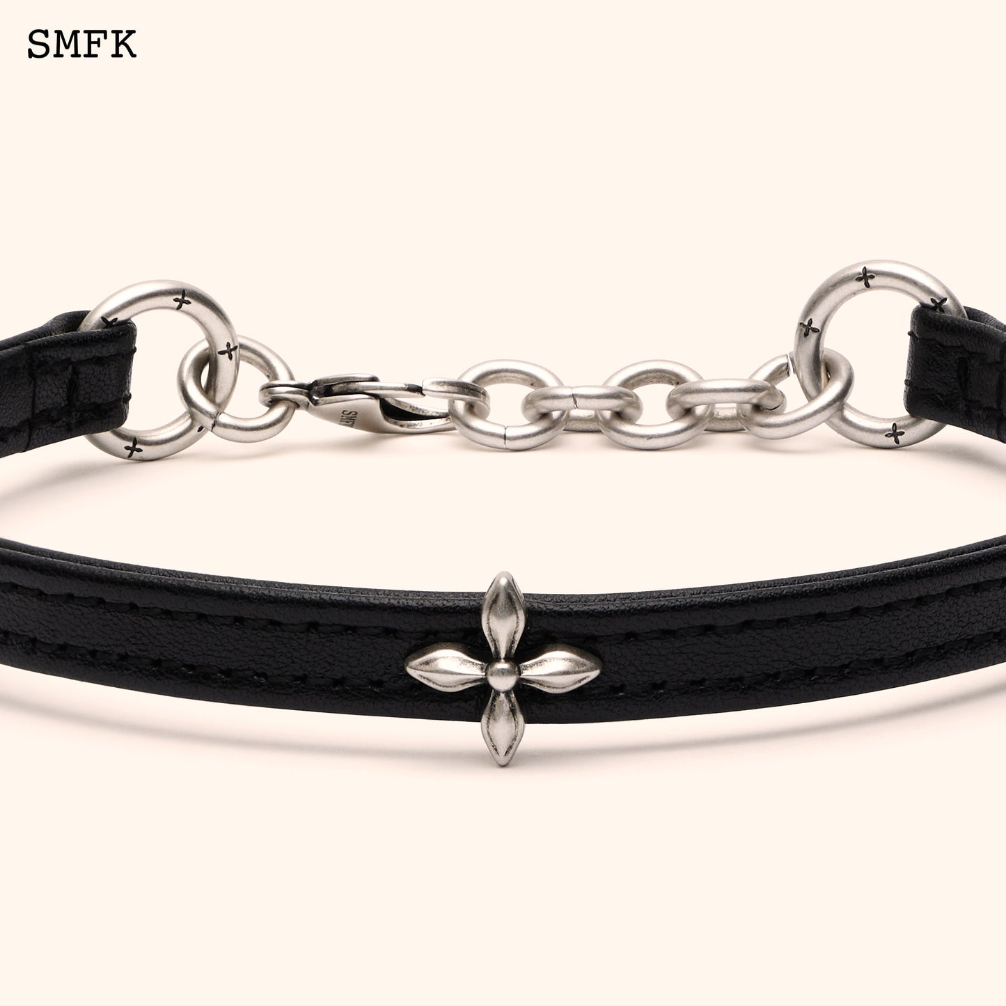 COMPASS Leather Choker Wilderness Black