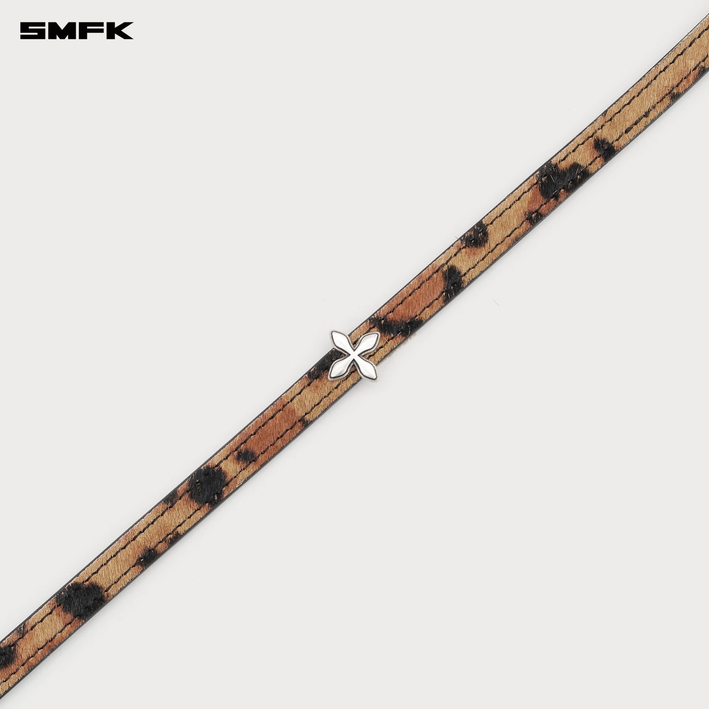 COMPASS Classic Handmade Fur Choker Natural Leopard