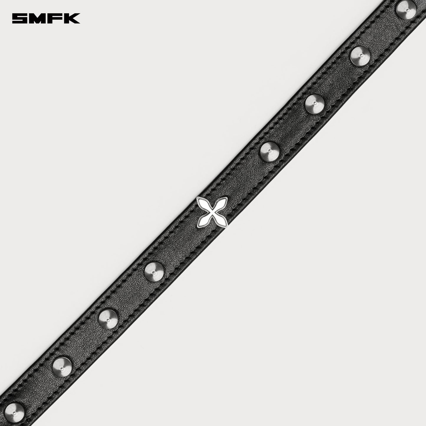 COMPASS RIVET Leather Thick Choker Ebony Silver BLT02BS1