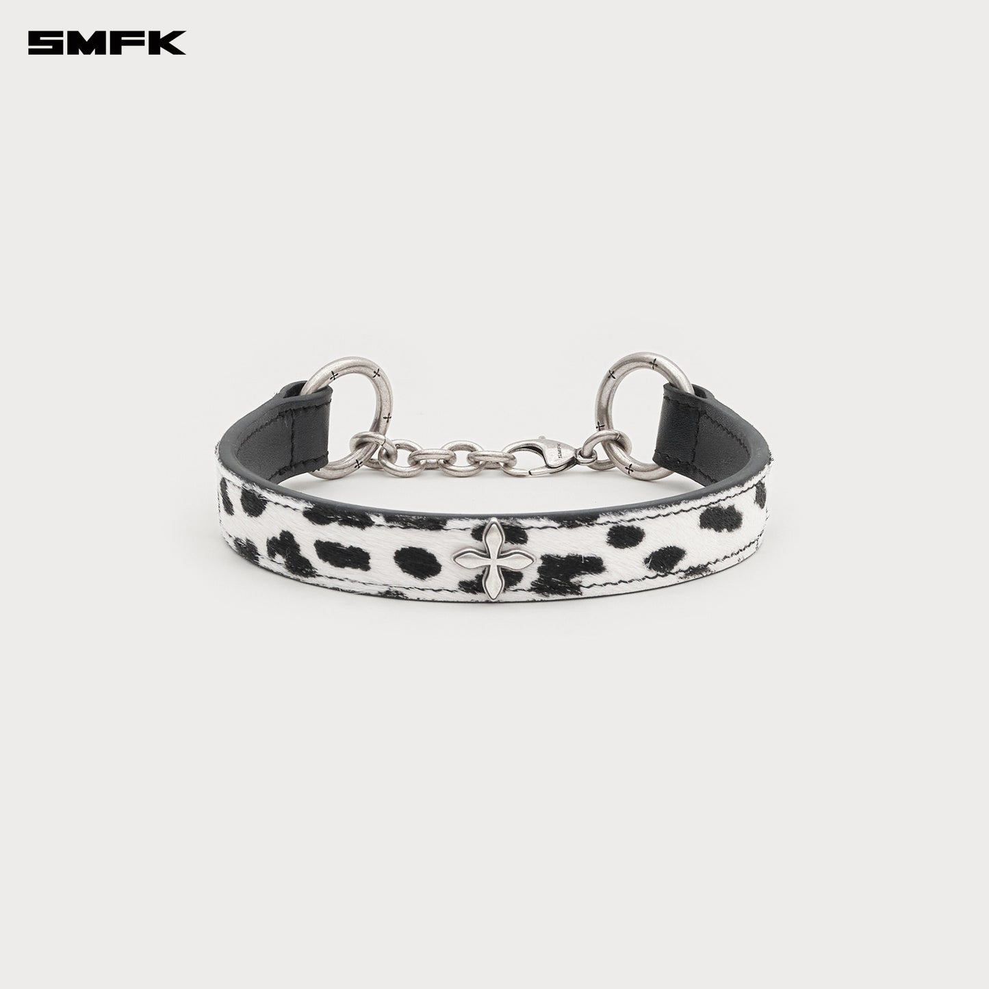 COMPASS Classic Handmade Fur Thick Choker Snow Leopard