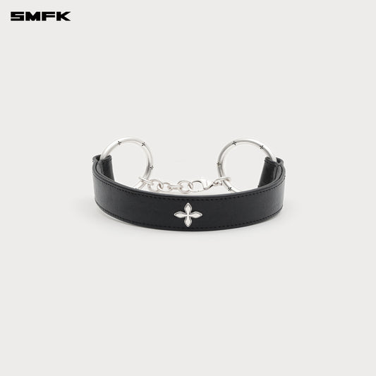 COMPASS RIVET Leather Ultra Thick Choker Wilderness Black