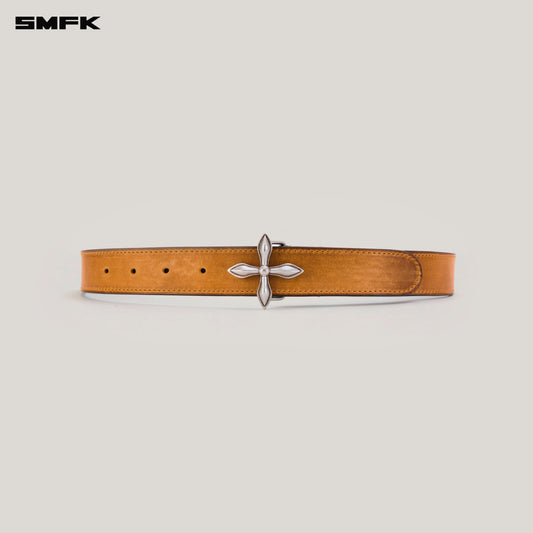 COMPASS Totem Handcraft Patina Leather Belt Caramel Patina