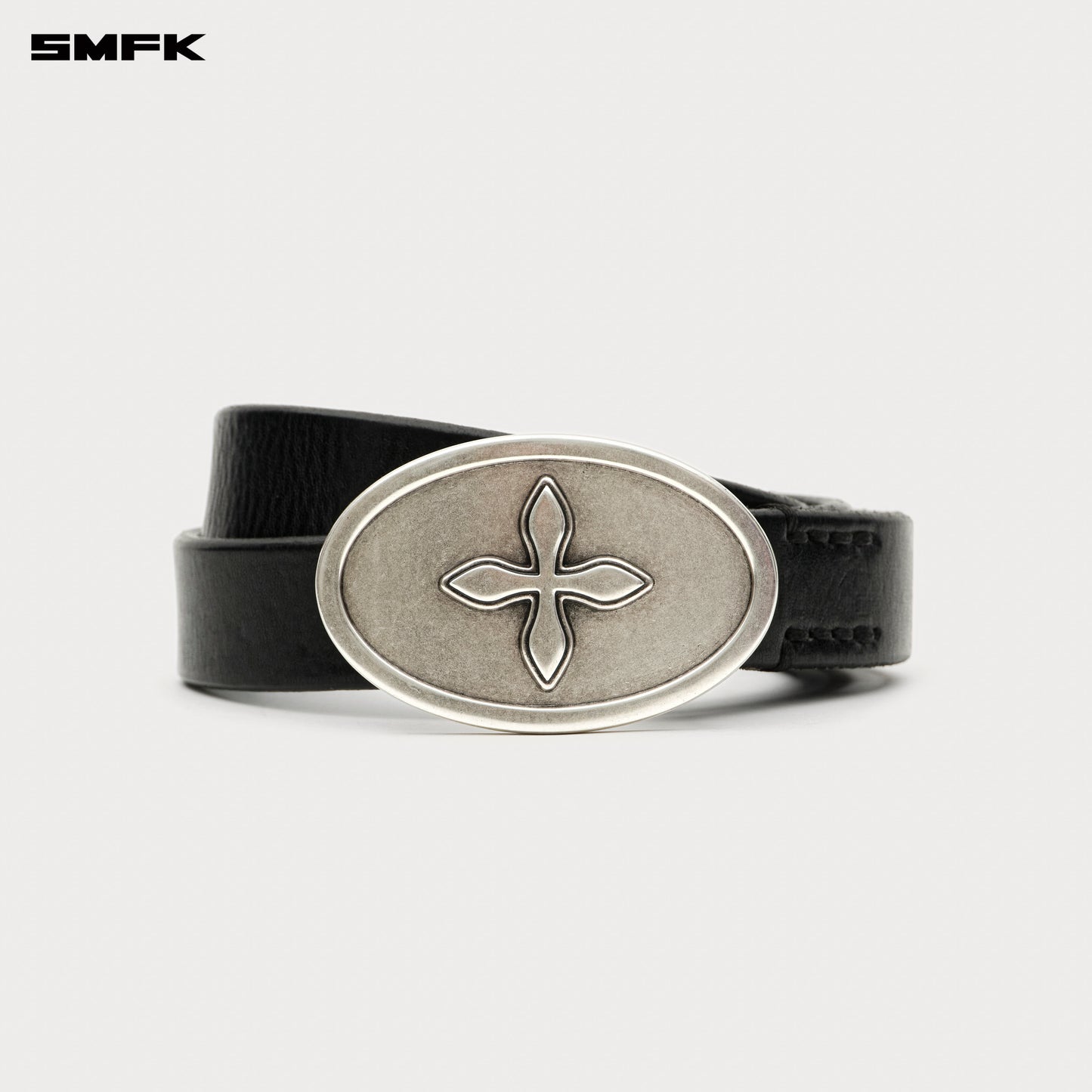 COMPASS Shield Vintage Belt Ebony Silver