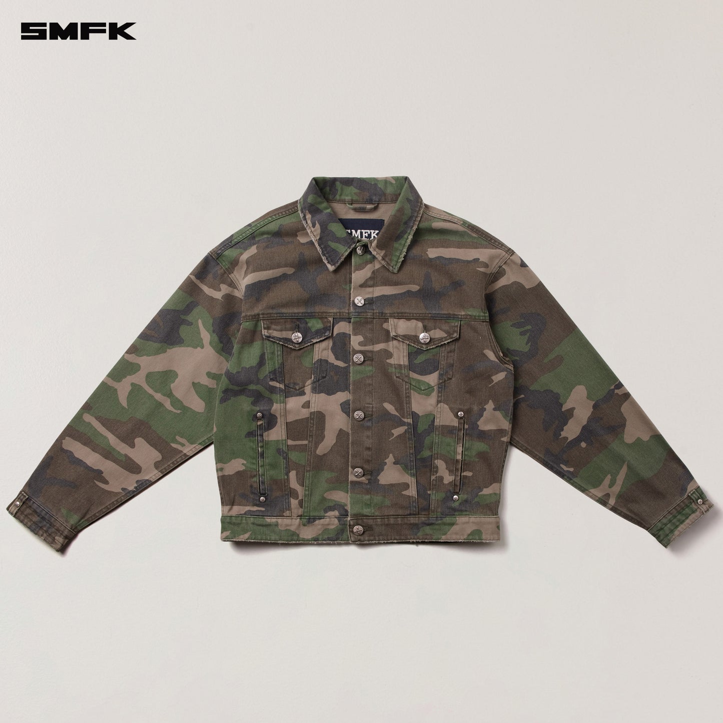 COMPASS MODE CAMO DENIM JACKET Army Green Camouflage