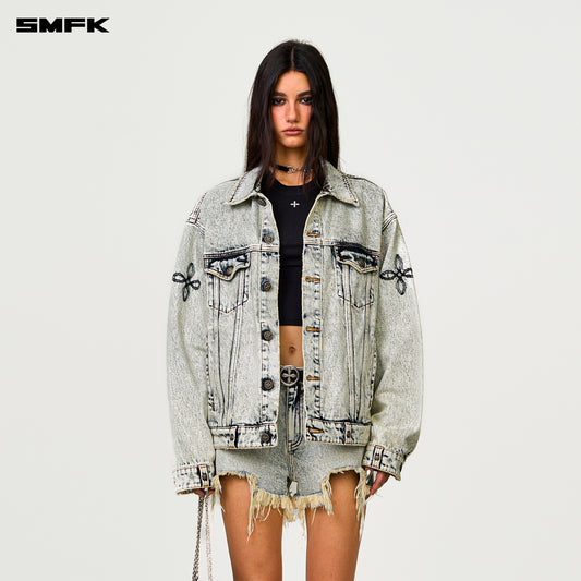 COMPASS WILD Denim Jacket Snow Blossom