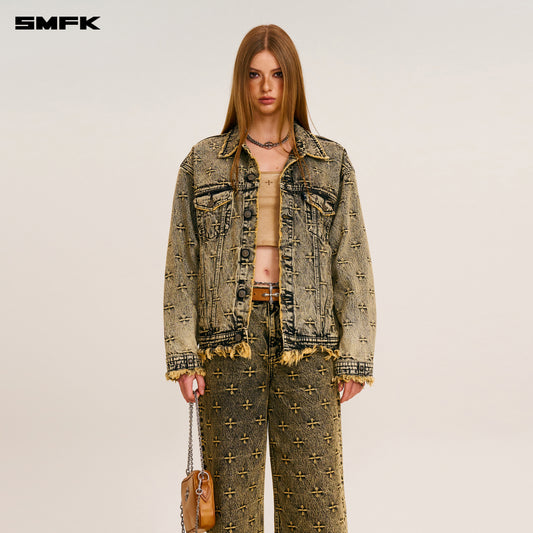 ANCIENT MYTH STORM LOOSE DENIM Jacket Storm Garden (Yellow)