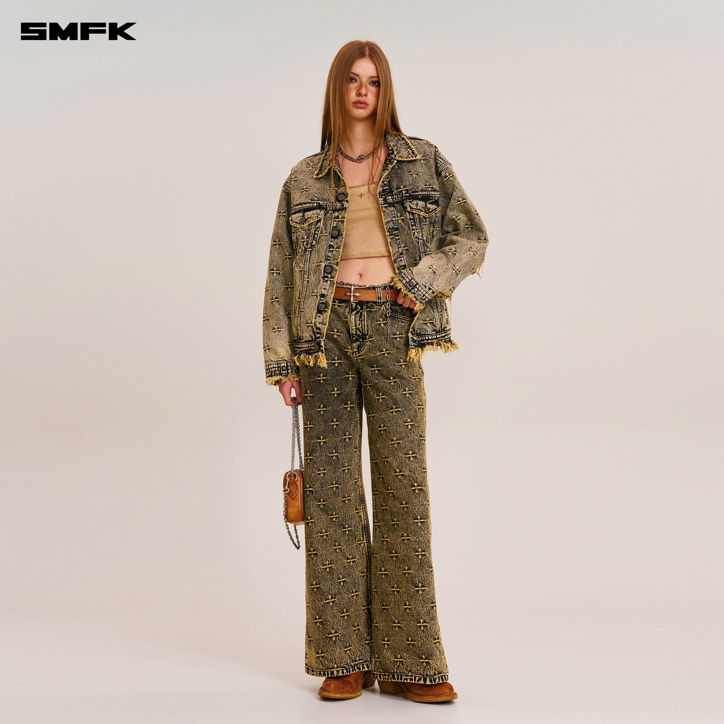 ANCIENT MYTH STORM LOOSE DENIM Jacket Storm Garden (Yellow)