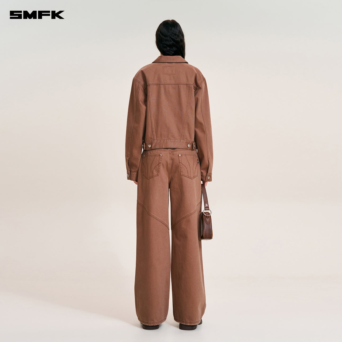 COMPASS PERMANENT SLIM DENIM JACKET Wild Horse Brown