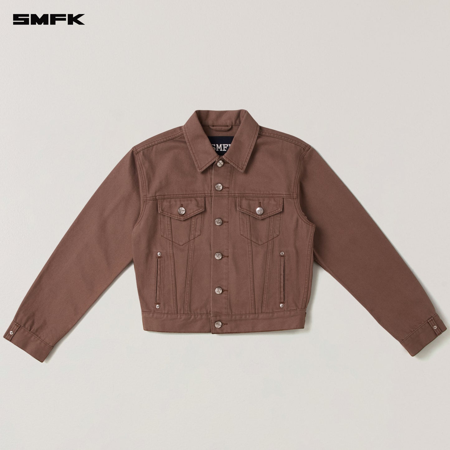 COMPASS PERMANENT SLIM DENIM JACKET Wild Horse Brown